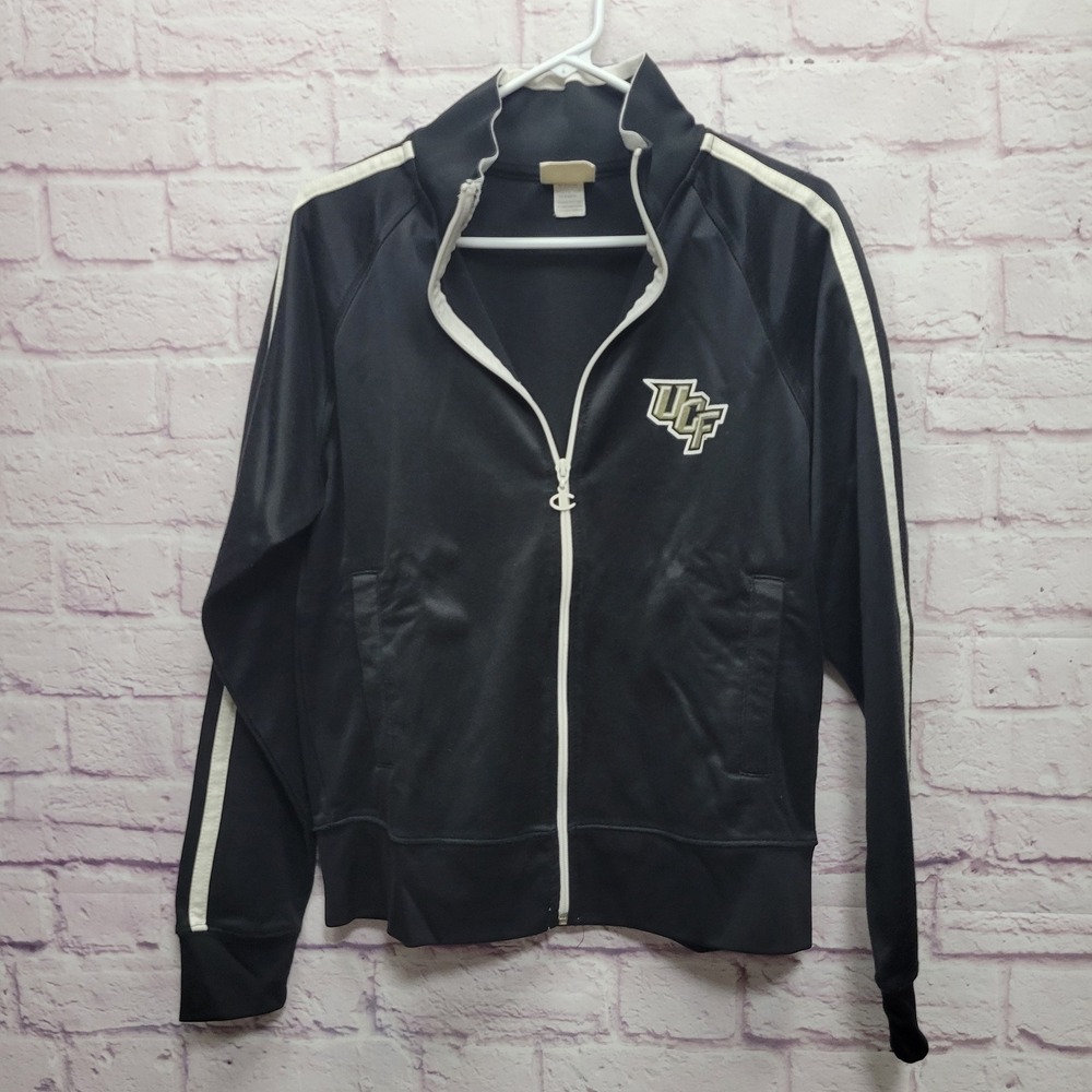 Champion UCF Florida Knights Track Jacket Mens M Black Athletic Retro Sportswear